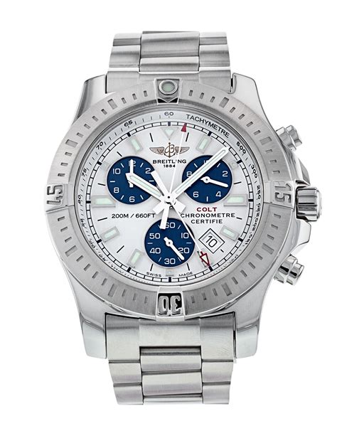 breitling colt chronograph ii caliber 73 quartz|pre owned Breitling colt quartz.